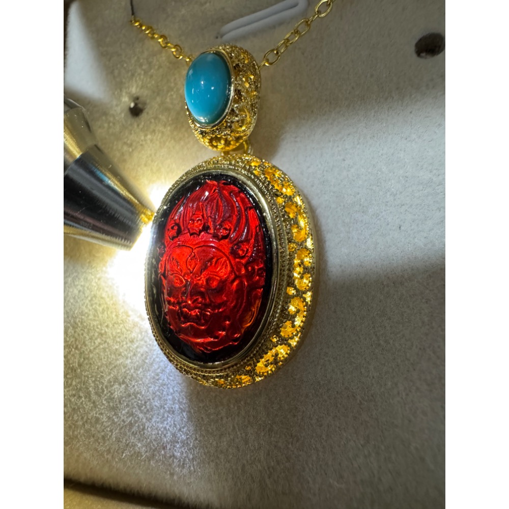 琥珀 血翳珀 血魄吊墜項鍊-細節圖4