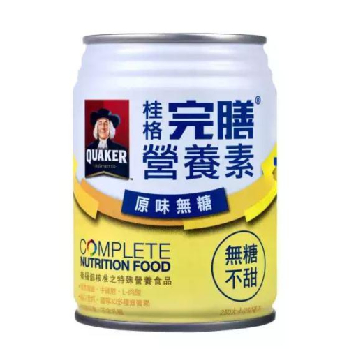 【宅配免運】QUAKER 桂格 完膳營養素（250mlＸ24罐／箱）原味無糖 成人奶水 營養補充飲品