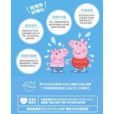 【博寶兒】佩佩豬 柔護沐浴露 500ml/柔護泡泡浴500ml/柔護洗髮露 500ml/植萃低敏沐浴露650ml-細節圖5