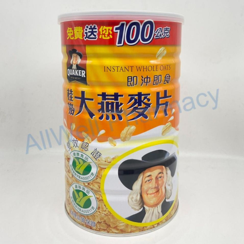 【QUAKER桂格】即沖即食大燕麥片（700g+100g／罐） 700克 增量贈100g克
