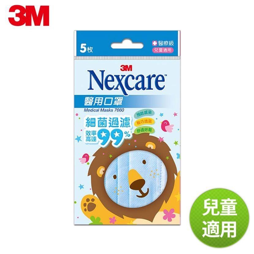 【3M Nexcare】7660 成人 / 兒童醫用平面口罩 水藍色/粉色(5入/包) 醫療口罩 雙鋼印 台灣製-細節圖5