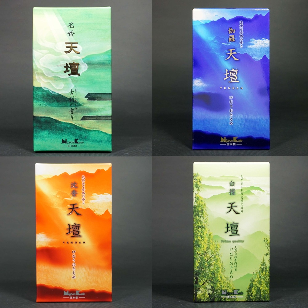 日本香堂天壇系列超值大盒裝名香白檀沉香伽羅淡煙少煙線香薰香檀香沈香