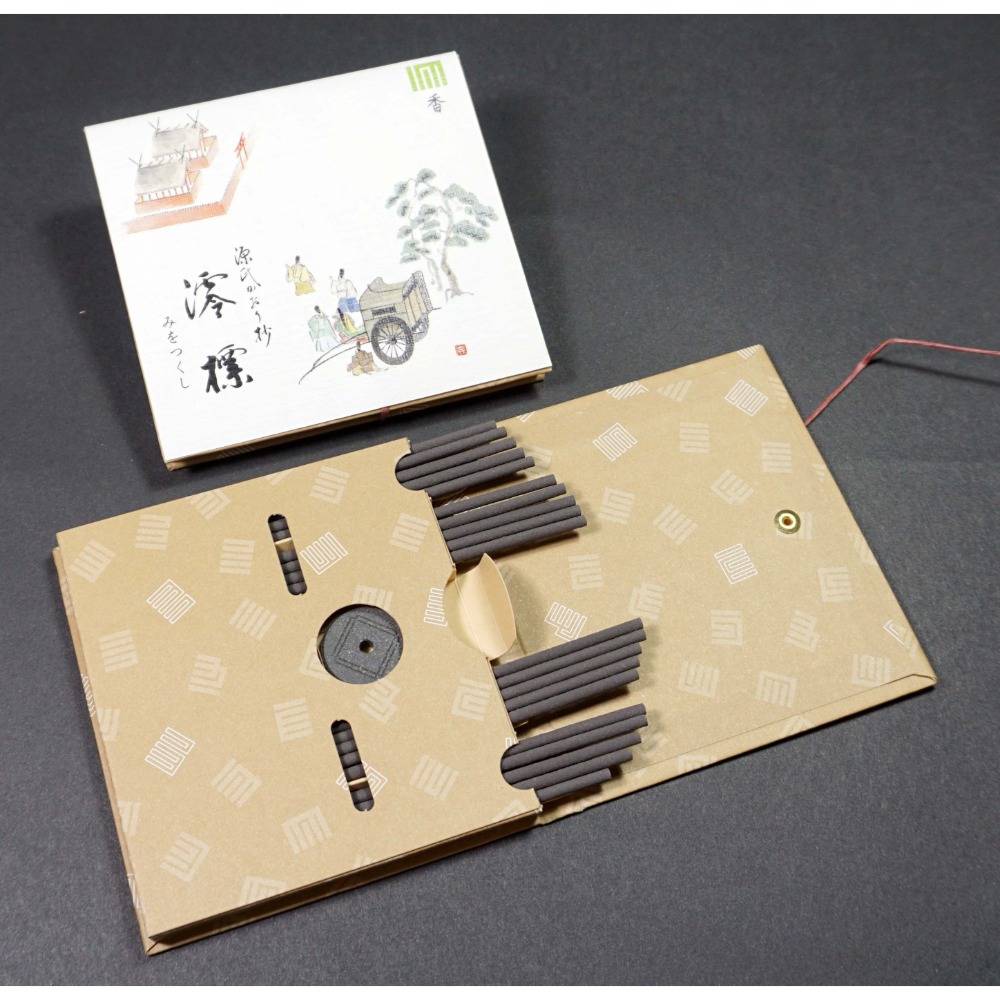 日本 松榮堂 源氏物語 【貴公子】【品定】【玉鬘】【山里】【澪標】【椎本】【浮舟】 20本入 (附香立) 〈全館現貨〉-規格圖1