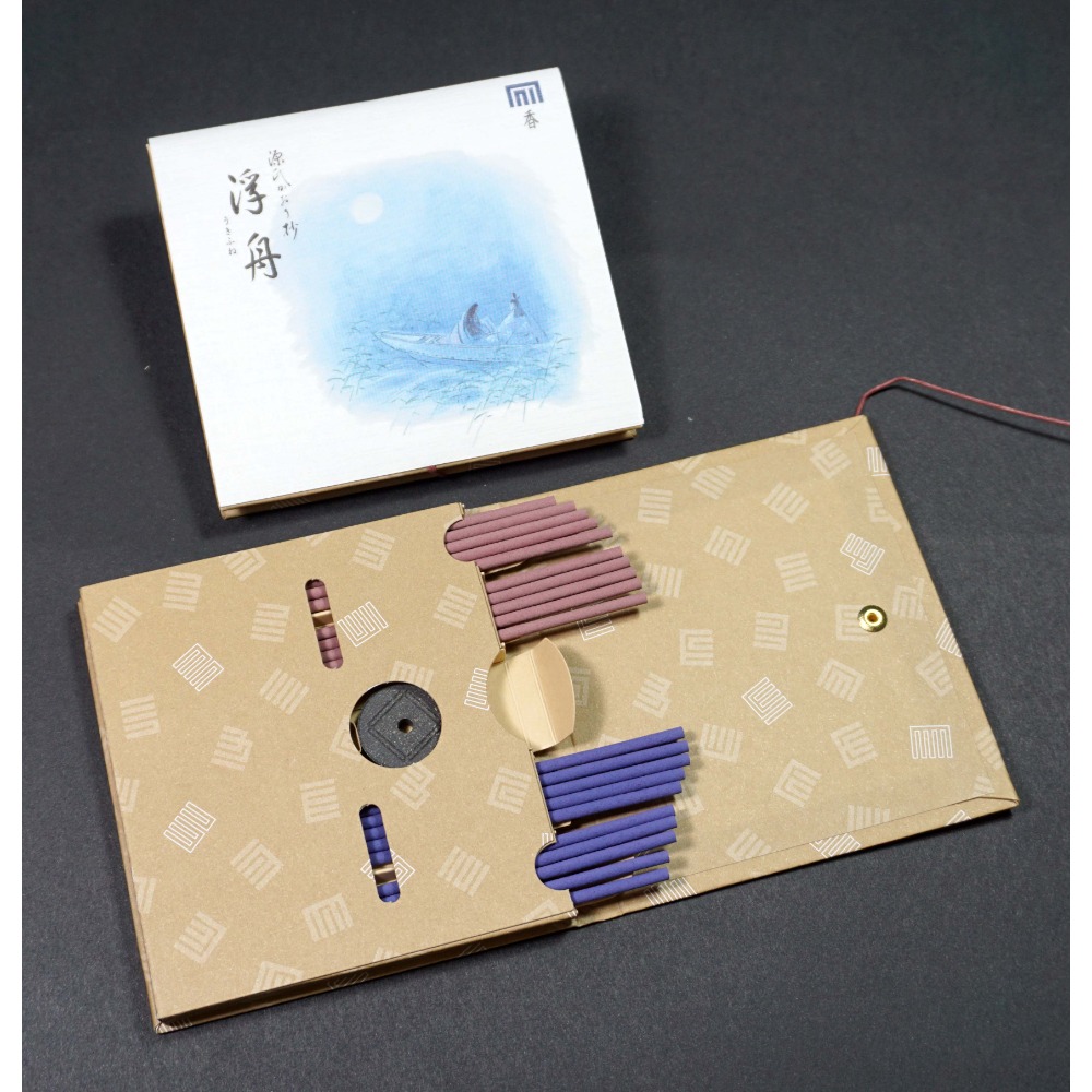 日本 松榮堂 源氏物語 【貴公子】【品定】【玉鬘】【山里】【澪標】【椎本】【浮舟】 20本入 (附香立) 〈全館現貨〉-規格圖1