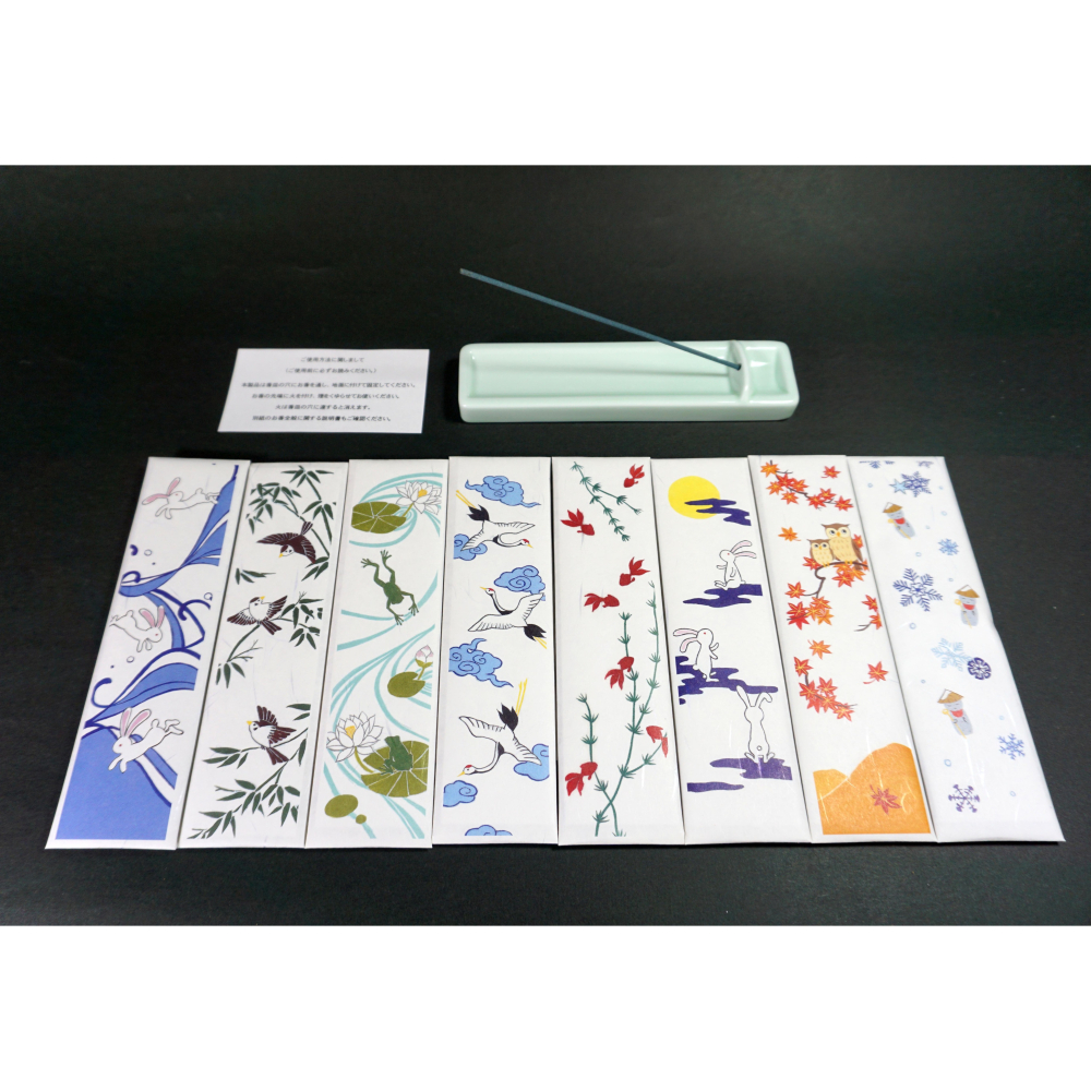 日本 京都 香彩堂 ENGIMONO緣起物系列 超人氣 試香 線香 (附青瓷臥香座) 薰香 臥香 居家香氛 吉祥物 現貨-細節圖2