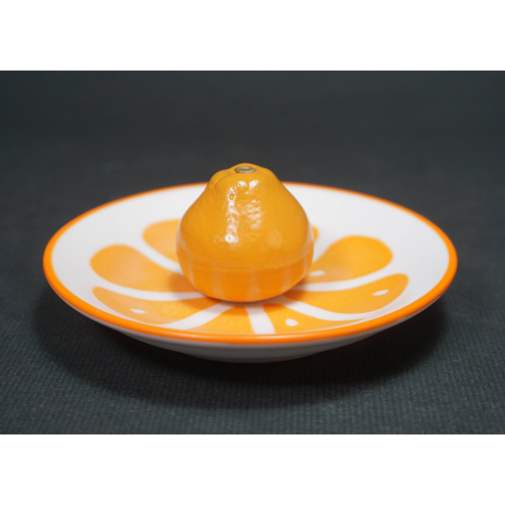 日本線香專用 陶瓷 柚子 蜜柑 文旦 造型 香立 香插 香皿 香立皿 壹柒香舖 香道具 薰香 卧香 香氛 香座 香台-細節圖2