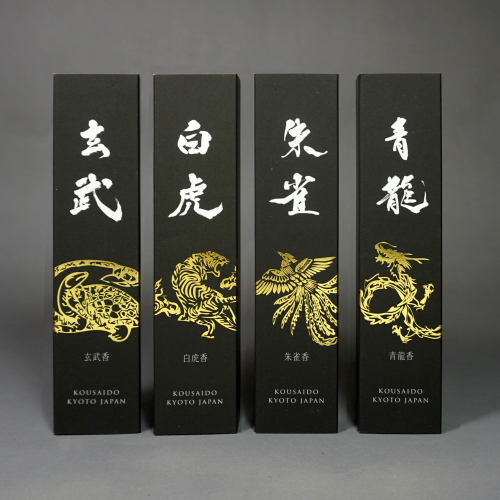 日本京都香彩堂四神四聖獸四神獸青龍朱雀白虎玄武沉香白檀線香日本製