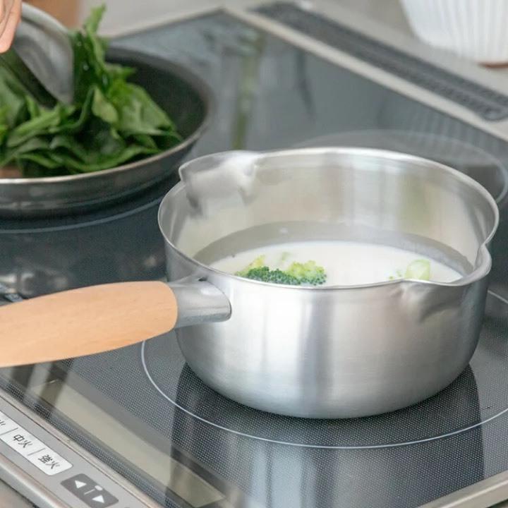 悅荃日本製【YOSHIKAWA】AIKATA 不鏽鋼 雪平鍋 18cm 20cm  不鏽鋼鍋-細節圖5