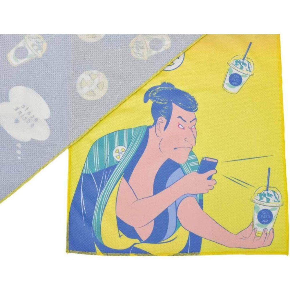 悅荃【LIVHEART】涼感巾浮世繪 抗UV涼感斗篷巾 抗UV 涼感 斗篷巾-細節圖3