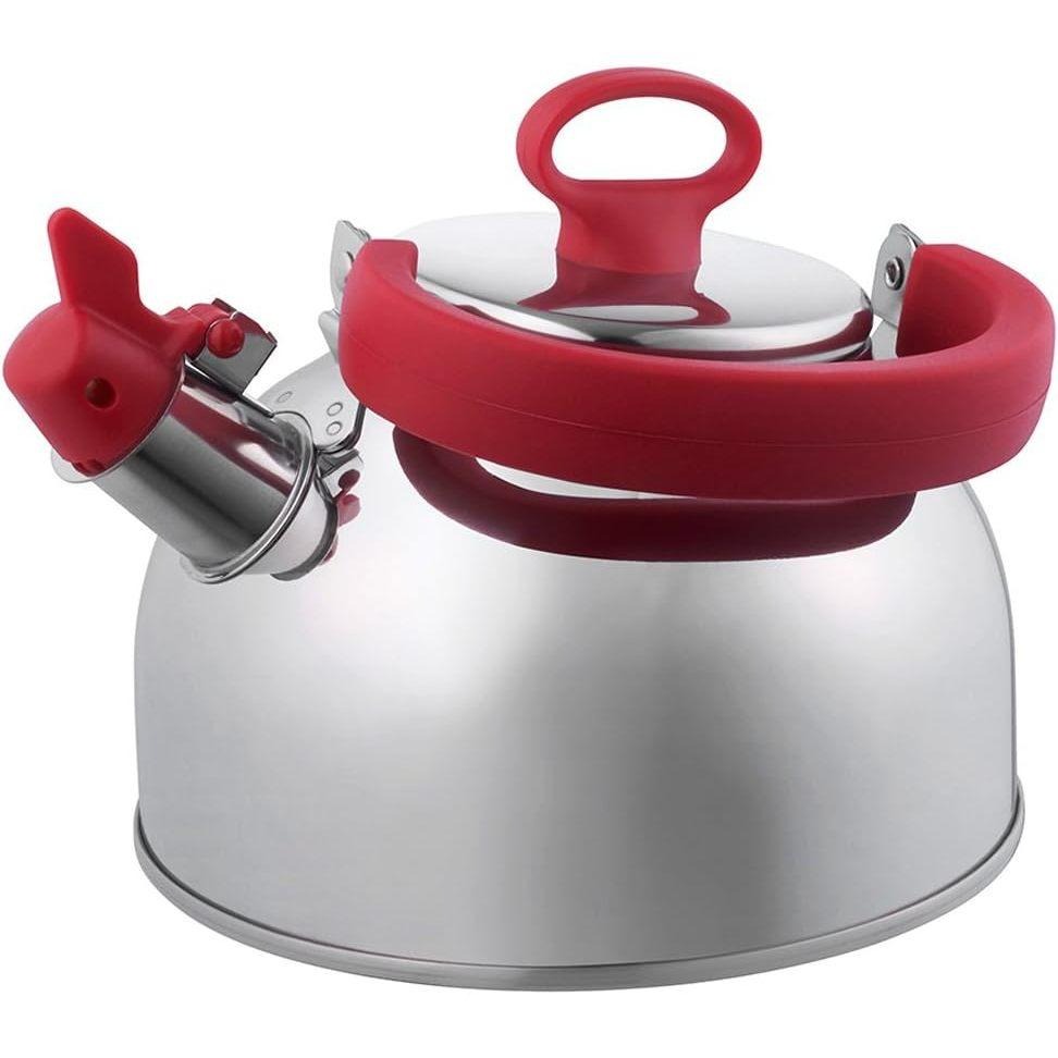 悅荃 【FIKA】不鏽鋼笛音壺2.3L (2色) 黑色 紅色 不鏽鋼笛 音壺-細節圖2