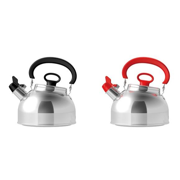 悅荃 【FIKA】不鏽鋼笛音壺2.3L (2色) 黑色 紅色 不鏽鋼笛 音壺-細節圖4