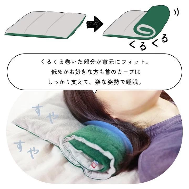 悅荃【Crescendo】IMABARI 今治 nemunemu 純棉毛巾枕頭  顏色：橘、深灰、綠-細節圖6