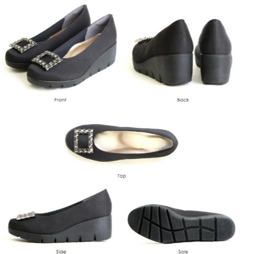 悅荃 【FIRST CONTACT】 日本製 寶石 舒適 楔型厚底 女高跟鞋 楔型 厚底鞋-細節圖2