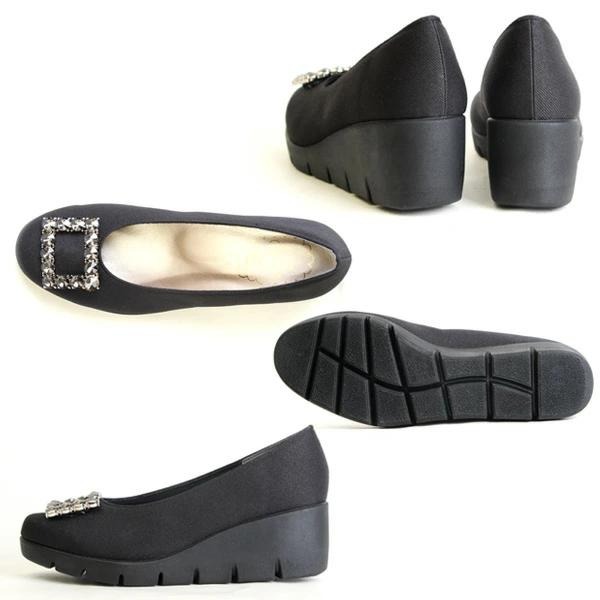 悅荃 【FIRST CONTACT】 日本製 寶石 舒適 楔型厚底 女高跟鞋 楔型 厚底鞋-細節圖5