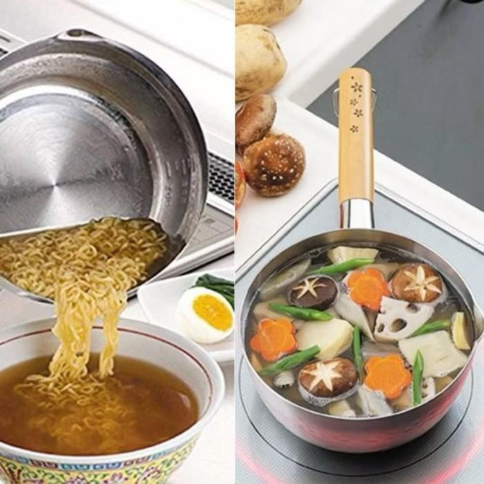 悅荃 雪平鍋 日本製【下村企販】SAKURA 18cm 櫻花雪平鍋-細節圖7