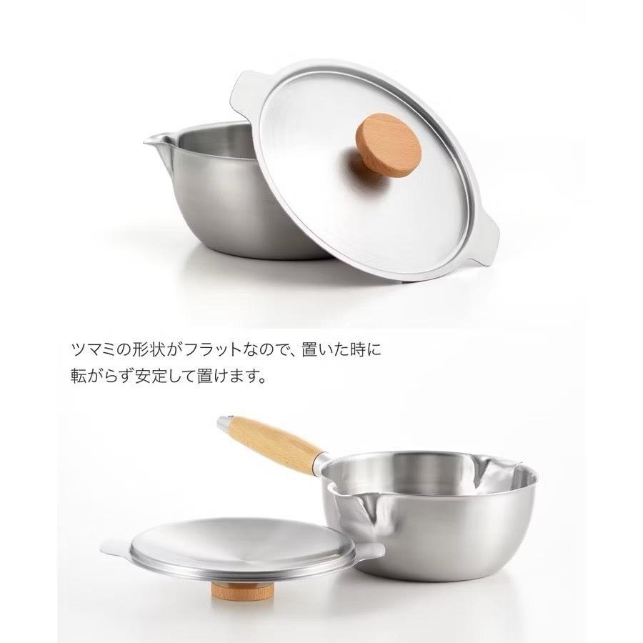 悅荃 雪平鍋 日本製 【YOSHIKAWA】吉川 AIKATA 不鏽鋼 雪平鍋鍋蓋 18cm 20cm (18cm)-細節圖5