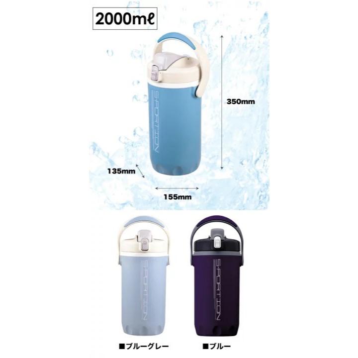 悅荃 【PEARL METAL】Sportion 2L 冷水壺  顏色:深藍 輕巧運動水壺 2L 冷水壺 保冷壺-細節圖3