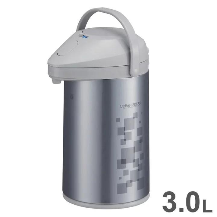 悅荃【Peacock 孔雀】360℃ 玻璃內膽 雙層真空 不鏽鋼氣壓式保溫壺 3L-細節圖2