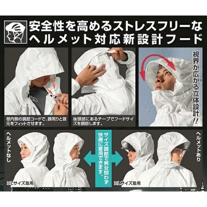 悅荃 【MAKKU】全景視野 高防水 高透濕 兩件式背包雨衣  AS5140 顏色：藍、白-細節圖3