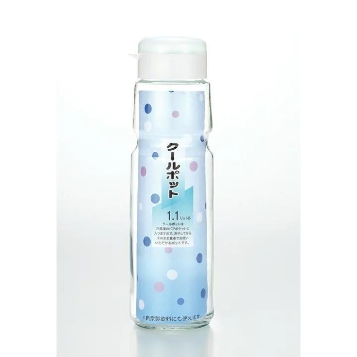 (悅荃)日本製 日本東洋佐佐木 透明玻璃冷水壺 水壺 冷水筒 1100ml 透明水壺 茶壺 冷水瓶 玻璃壺 飲料壺-細節圖4