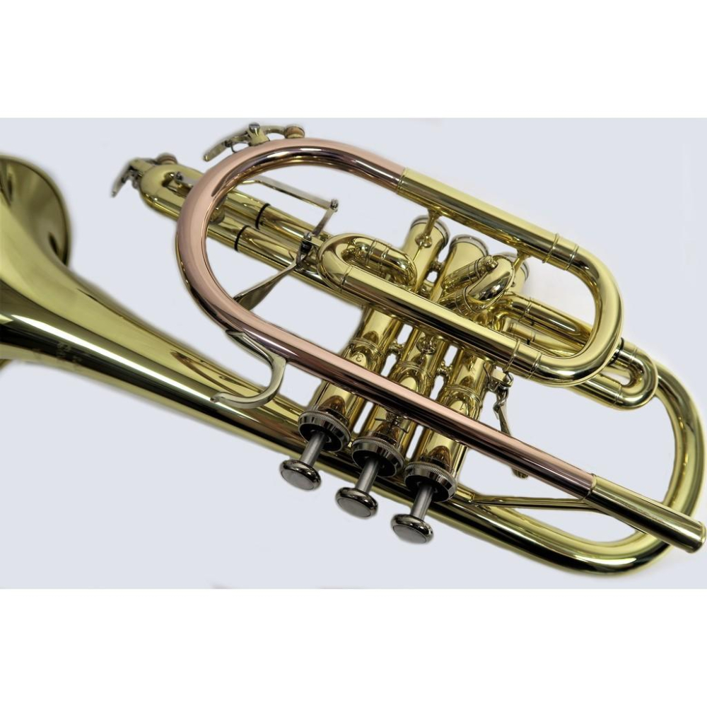 (悅荃)TCN-52 小喇叭 短號 板機短號 磷銅吹口管 高級帆布盒-細節圖3