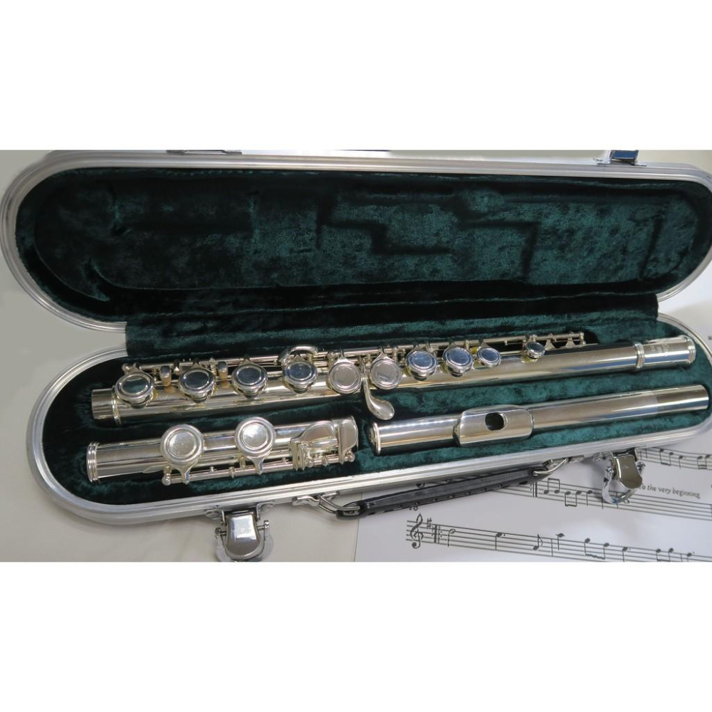 悅荃 出口 歐洲 美國 S.M.I 品牌 長笛 閉孔 曲列 白銅 鍍銀 高級ABS 盒 物超所值-細節圖2