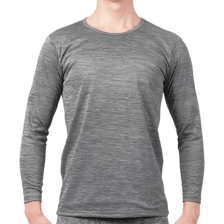 悅荃 光蓄熱防風男圓領裏起毛內搭衣-細節圖3