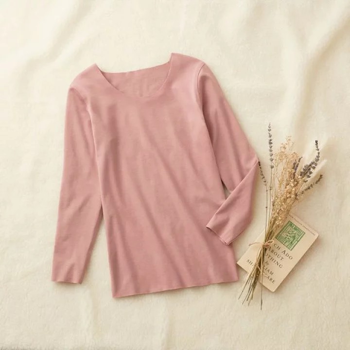 悅荃【GUNZE】KIREILABO 完全無縫製 加厚 棉混 8分袖保暖衣-規格圖10