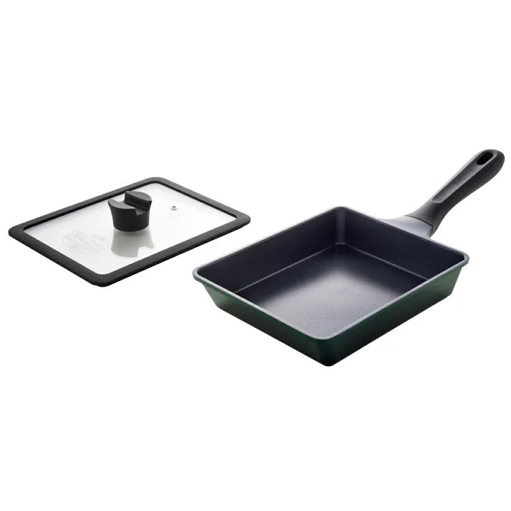 悅荃【Arnest】Bellfina 輕量方形不沾鋁合金煎鍋 附鍋蓋 煎餃鍋 日本煎鍋 煎鍋-細節圖6