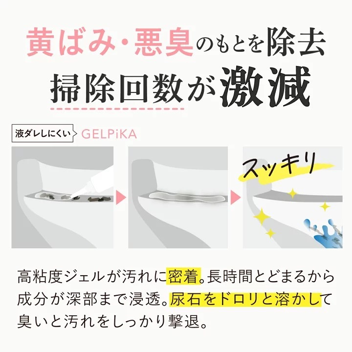 悅荃 GEL PiKA 尿垢 尿取石 馬桶清潔 溶解尿垢 去除異味 清潔劑 陳年污垢 清潔劑-細節圖4