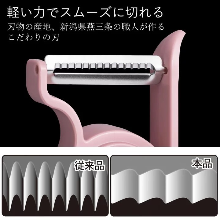 悅荃【AUX】leye 輕鬆削皮器 燕三條 水果削皮刀 刨絲刀  顏色：白、粉、黑-規格圖11