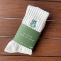 綠小熊白色長襪