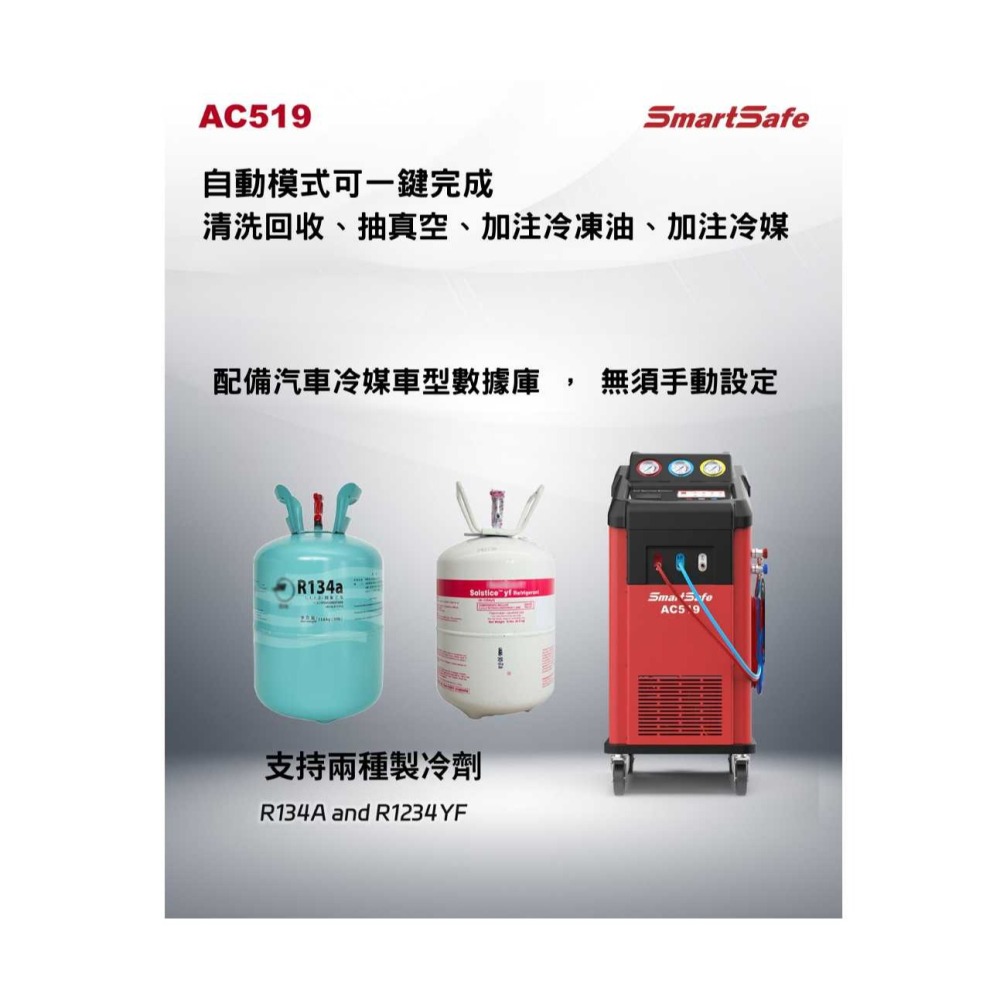 SmartSafe 易檢車服 AC519 冷媒清洗回收加注機 訂金-細節圖6