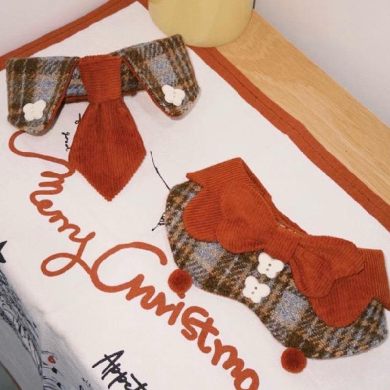 【台灣現貨】 寵物領帶 寵物領巾 手作領巾 寵物口水巾 狗狗圍兜 兔子領巾 貓咪領巾 大狗領巾 寵物通用｜VC寵物服飾-細節圖2