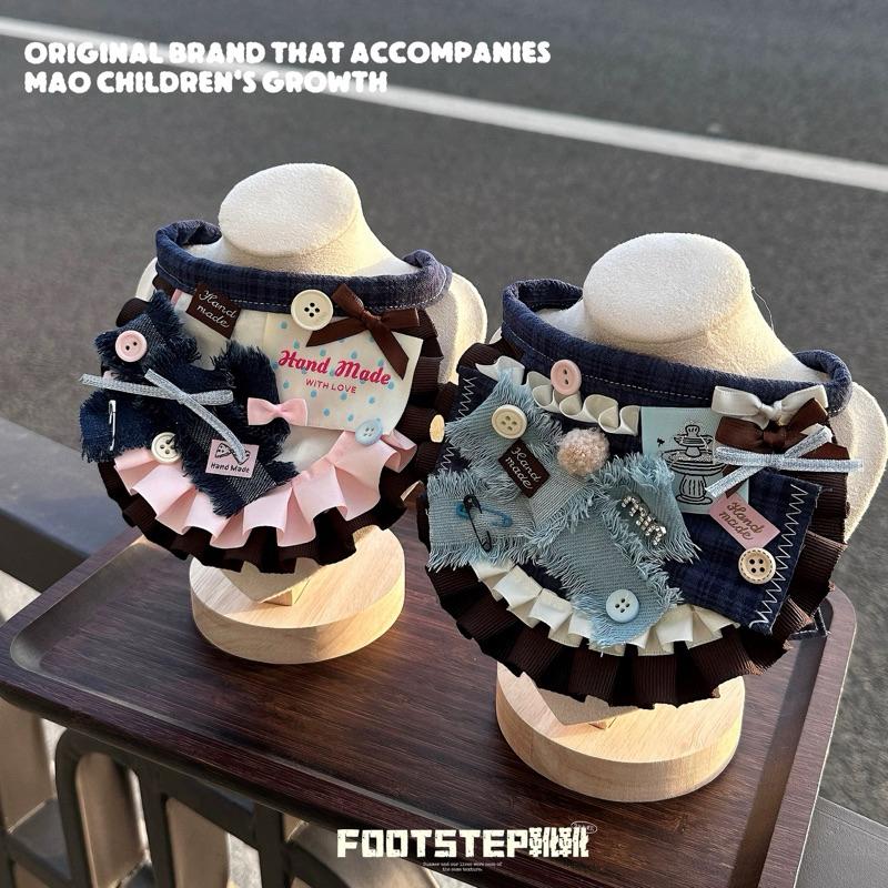 【台灣現貨｜出清特賣】反叛甜心 寵物領巾 手作領巾 寵物口水巾 狗狗圍兜 兔子領巾 貓咪領巾｜VC寵物服飾-細節圖3