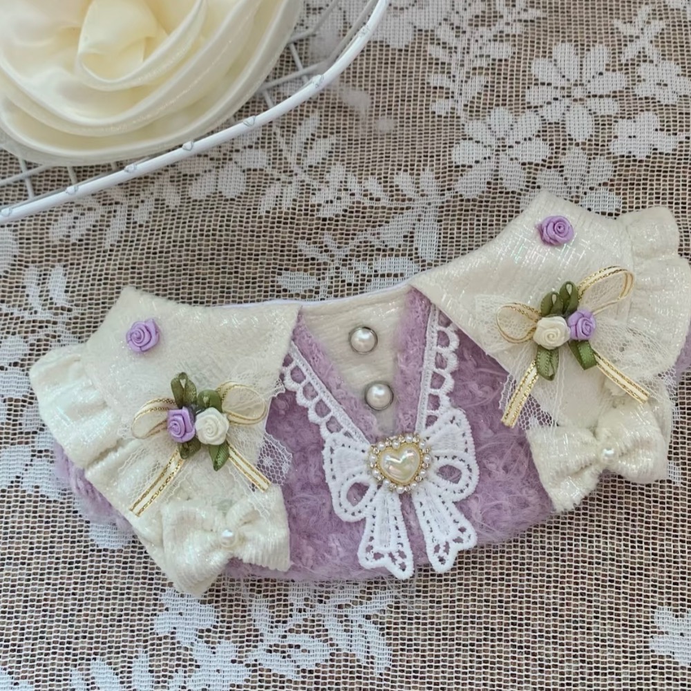 香芋紫蝴蝶結圍兜