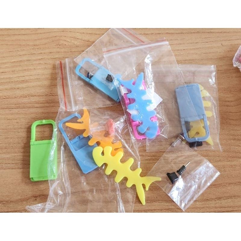彩色耳機塞 手機架 線收納魚骨 任選-細節圖2