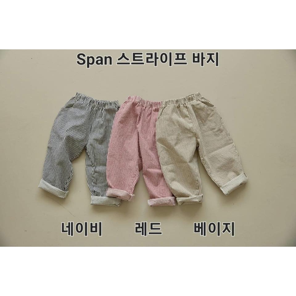 橘子家直條褲黑9號