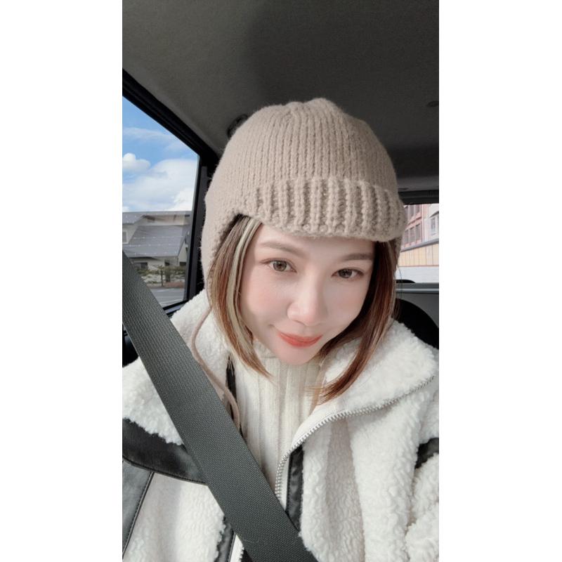 韓國東大門2024冬季ins簡約風針織毛線帽女韓版保暖護耳雷鋒帽子-細節圖3