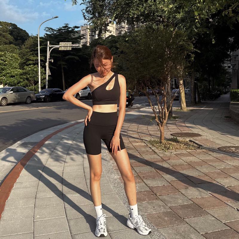 斜肩運動內衣 斜肩健身瑜伽-細節圖3