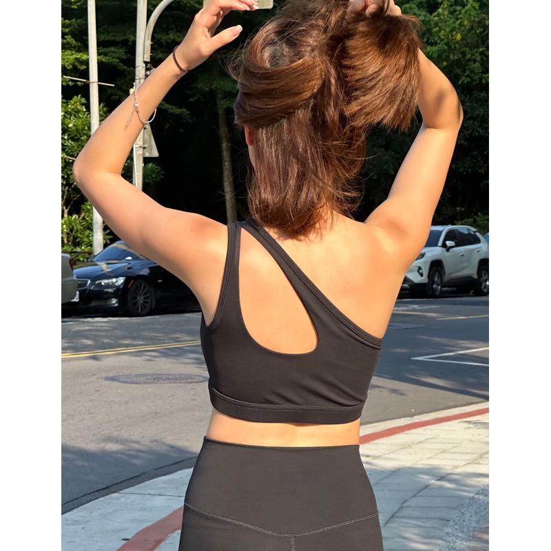 斜肩運動內衣 斜肩健身瑜伽-細節圖5