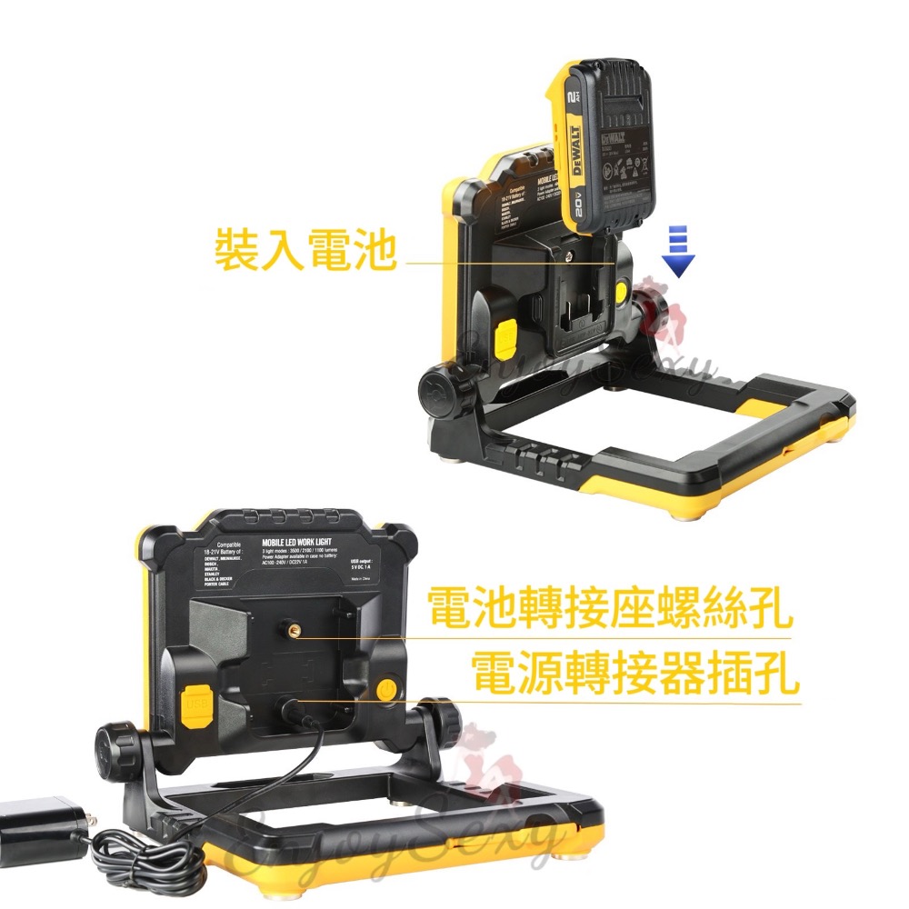 LED 工作燈 米沃奇 牧田 得偉 投射燈 磁吸式 超亮 汽車工作燈 補光燈 露營燈 攝影燈 打光燈 持久電力 電池通用-細節圖3