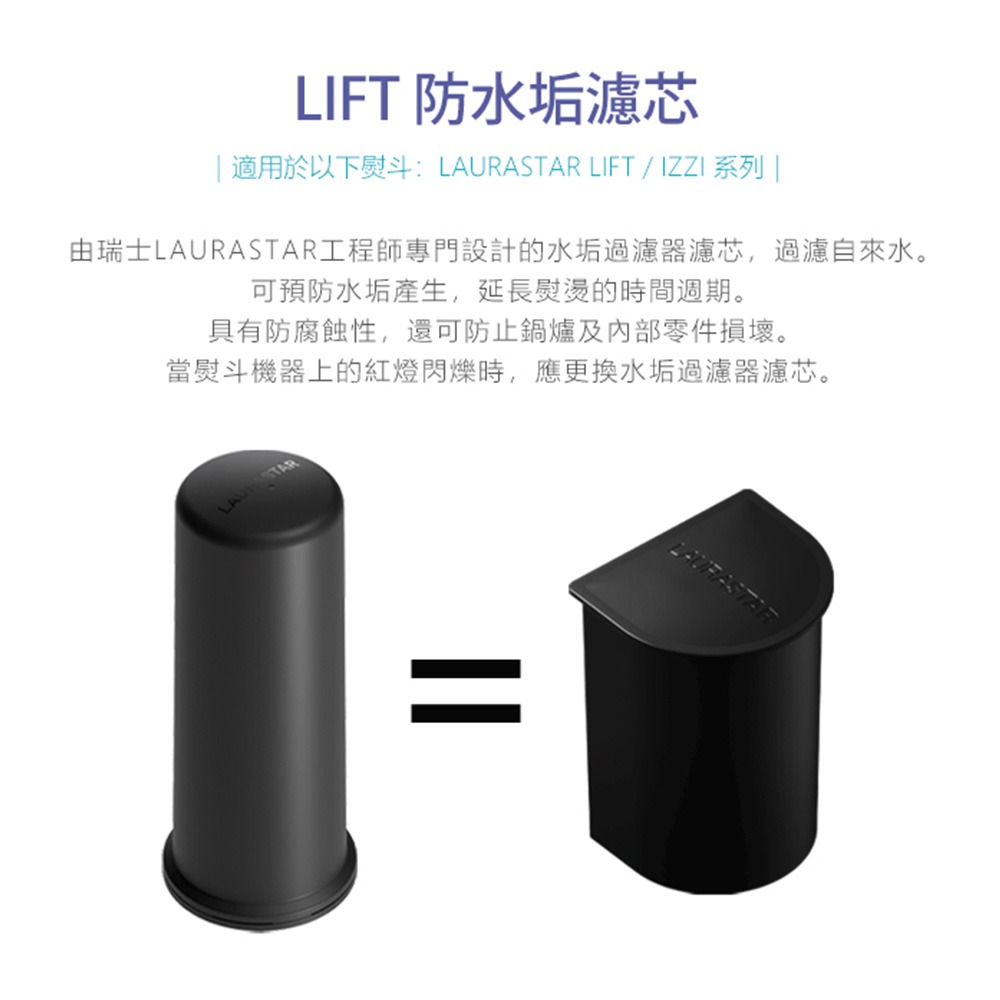 瑞士 LAURASTAR LIFT／IZZI 防水垢濾芯三入組 -原廠公司貨-細節圖3