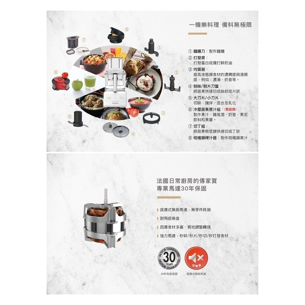 法國 Magimix ( 5200XL ) 廚房小超跑萬用食物處理器 -魅力白 -原廠公司貨-細節圖3