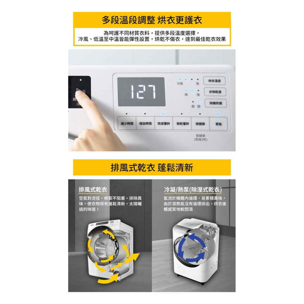 【超值特惠組】Whirlpool 惠而浦 17KG 變頻滾筒洗衣機 + 15KG 滾筒式乾衣機-電力型-細節圖11