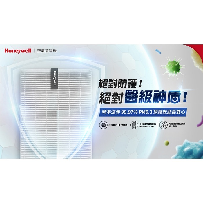 Honeywell ( HRF-Q710 ) 原廠 True HEPA濾網【一盒1入，適用HPA710WTW】-細節圖3