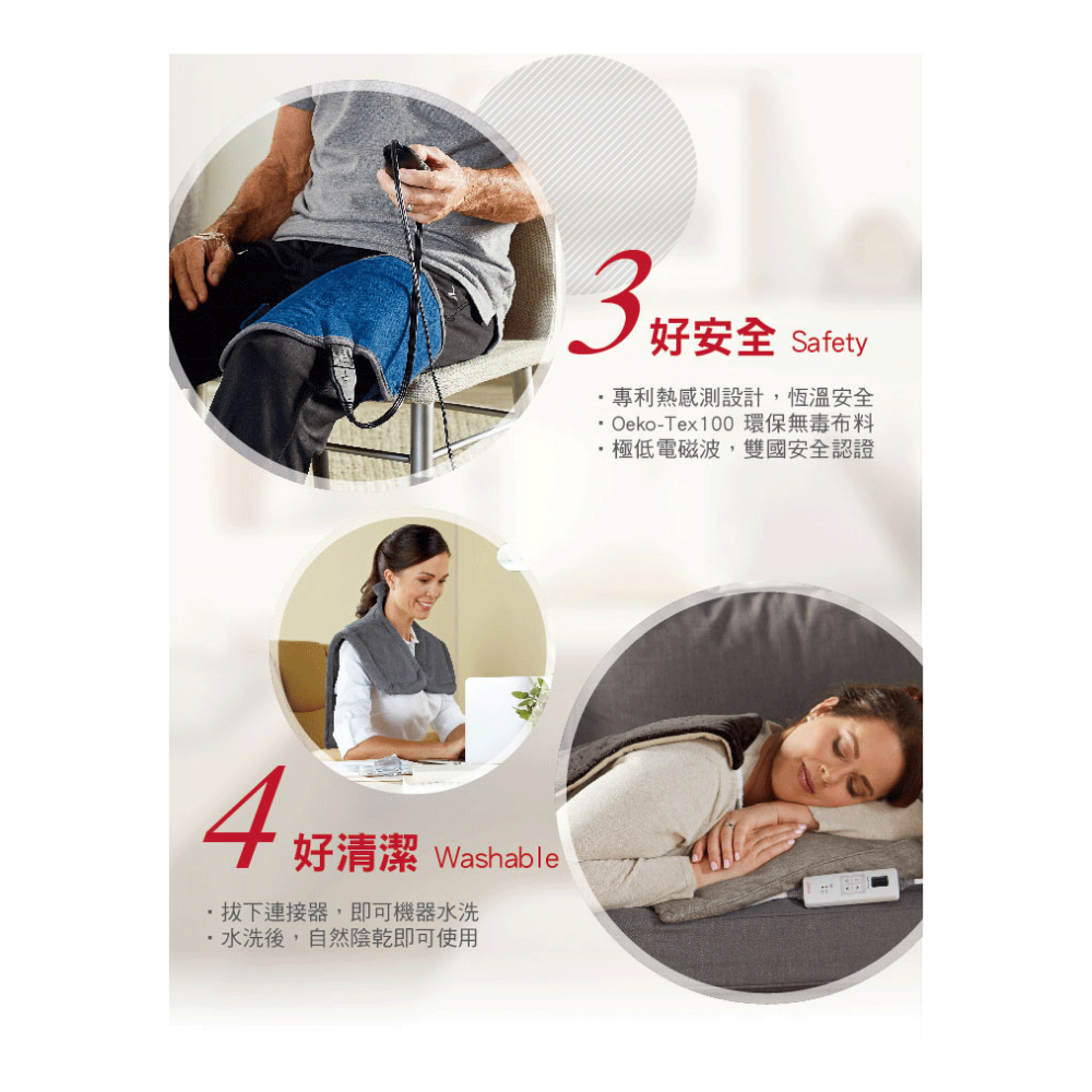 美國 Sunbeam 夏繽 ( SHWL ) 柔毛披蓋式電熱毯-優雅駝 -原廠公司貨-細節圖3