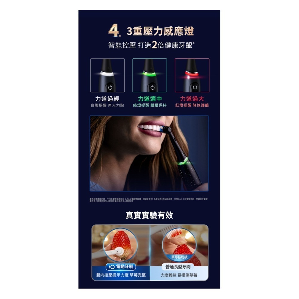 Oral-B 歐樂B iO10 微震科技電動牙刷-星際黑+美白WW-4(白/4入) -原廠公司貨-細節圖8