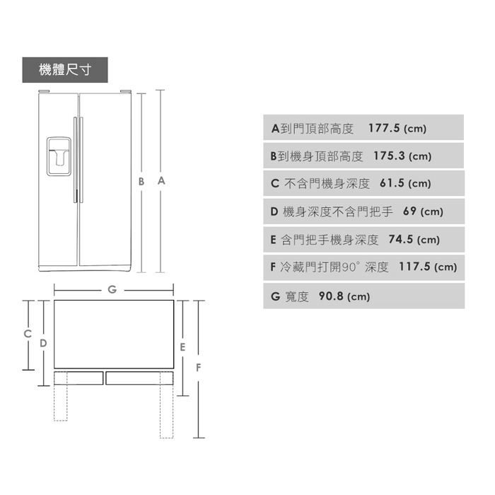 MABE 美寶 ( ONM23WKZGS ) 702公升 美式超薄型對開門冰箱 -不鏽鋼《送基本安裝、舊機回收》-細節圖9