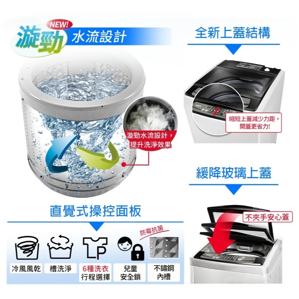 SAMPO 聲寶 ( ES-H11F/G5 ) 11KG 定頻單槽洗衣機 -典雅灰《送基本安裝、舊機回收》-細節圖4
